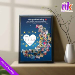 Moon-Shaped Collage Photo Frame