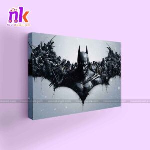 Batman Illustration Poster Wall Decor Framed Canvas