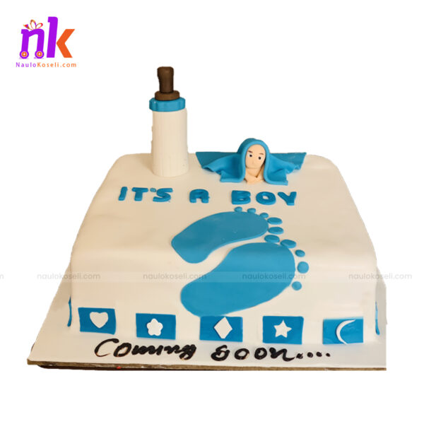 Beautiful Baby Shower Cake For Boy