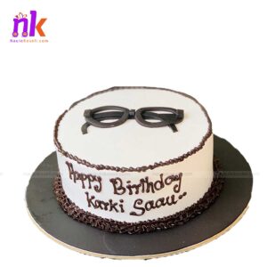 Birthday Cake with Glass Frame Topping 