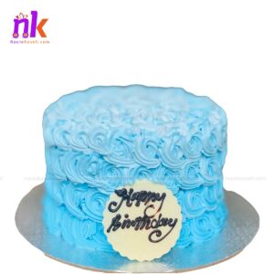 Birthday Cake with Rose Pattern