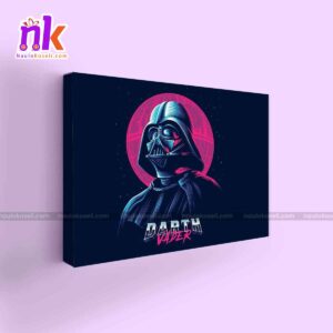 Darth Vader Illustration Wall Decor Framed Canvas