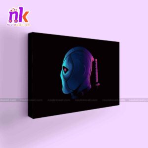 Deadpool-Neon-Minimal-Wall-Decor-Framed-Canvas