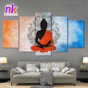 Five-Panel-Canvas-Art-Of-Lord-Buddha
