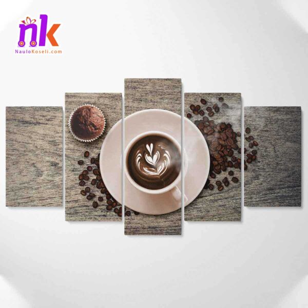 Five-Panel-Canvas-Art-Of-Minimalistic-Coffee-Table