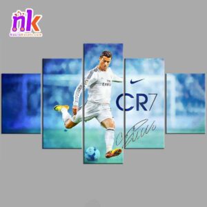 Five Panel Canvas Art Print of Cristiano Ronaldo (CR7)
