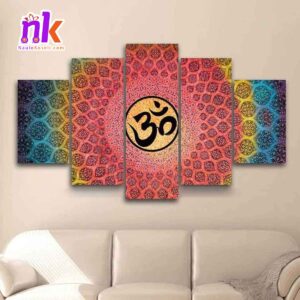 Five Panel Canvas of OM