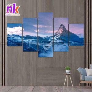 Five Panel Canvas of Everest