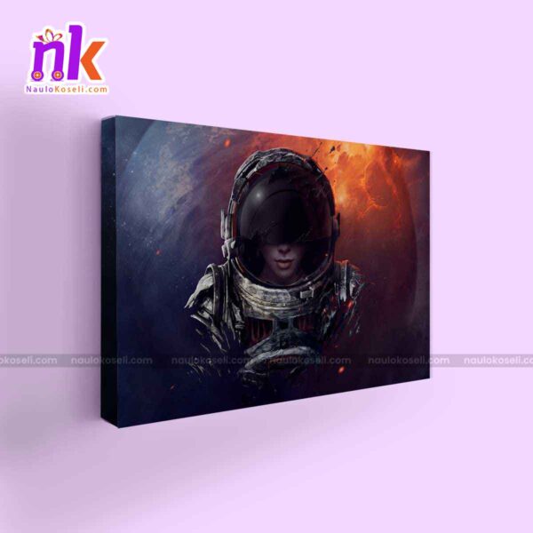 Girl-Astronaut-Sci-Fi-Illustration-Framed-Canvas