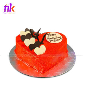 Heart-Shaped Red Velvet Cake