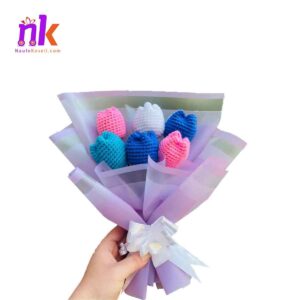 Handmade Crochet Tulip Bouquet