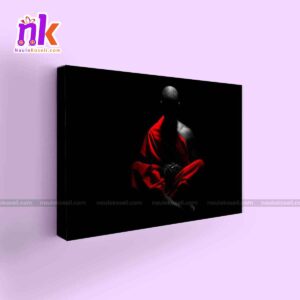 Meditating-Monk-Wall-Decor-Framed-Canvas