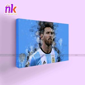 Messi-In-Argentina-Jersey-Wall-Decor-Framed-Canvas