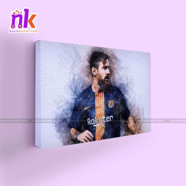 Messi-In-PSG-Jersey-Wall-Decor-Framed-Canvas