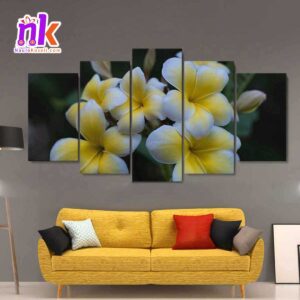 Print of Beautiful Flower Petals Five Panel Canvas Art