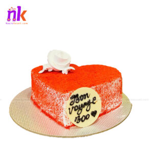 Heart-shaped Red Velvet Cake