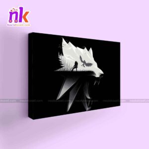 The-Witcher-Illustration-Framed-Canvas