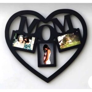 Heart Shaped Mom Wooden Photo Frame| Send Gift to Nepal