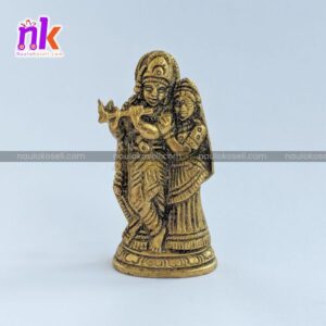 Brass Radha Krishna Statue 3.5 Inches | Worship | Craft | Puja