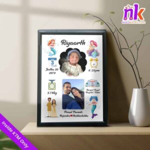 Personalized Baby Stats Photo Frame
