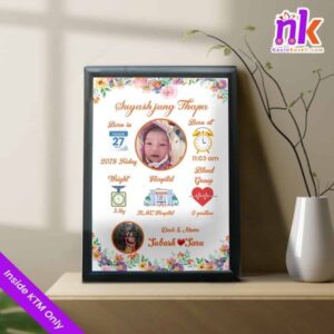 Personalized Baby Stats Photo Frame