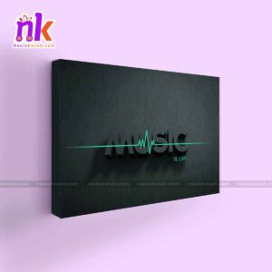 Music-Is-Life-Quote-Wall-Decor-Framed-Canvas