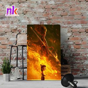 Ne Zha Wooden Framed Canvas Design