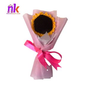 Crochet Single Sunflower Bouquet