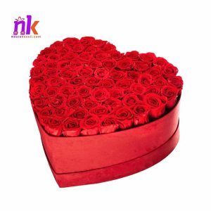 Roses in Heart-Shaped Box