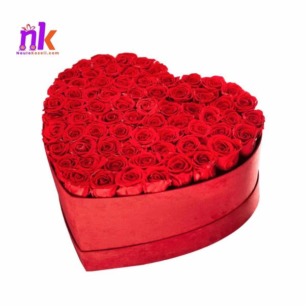 Roses in Heart-Shaped Box