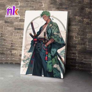 Printed Zoro Wooden Framed Canvas