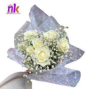 White Rose Flower Bouquet